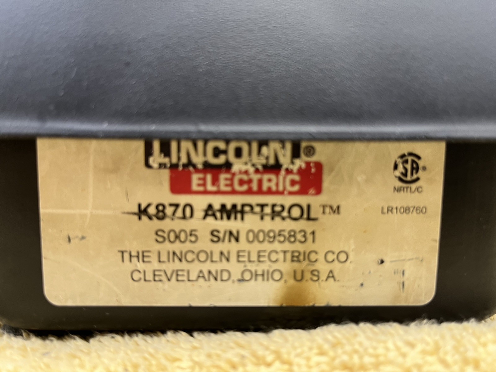 USED Lincoln Electric K870 Amptrol OEM Foot Pedal 6 Pin Tested