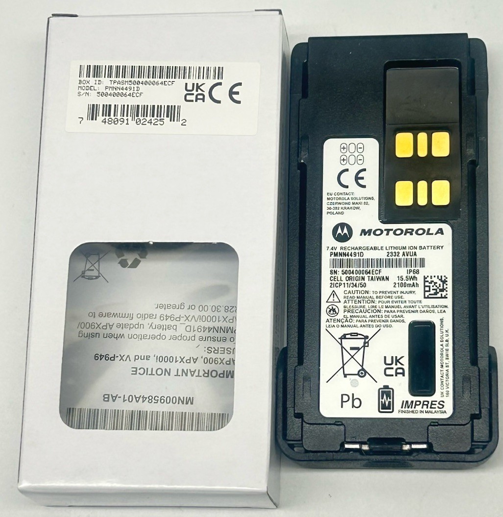 Motorola OEM Two-Way Radio Battery PMNN4491D 7.4V Impres 2100mAh! NEW