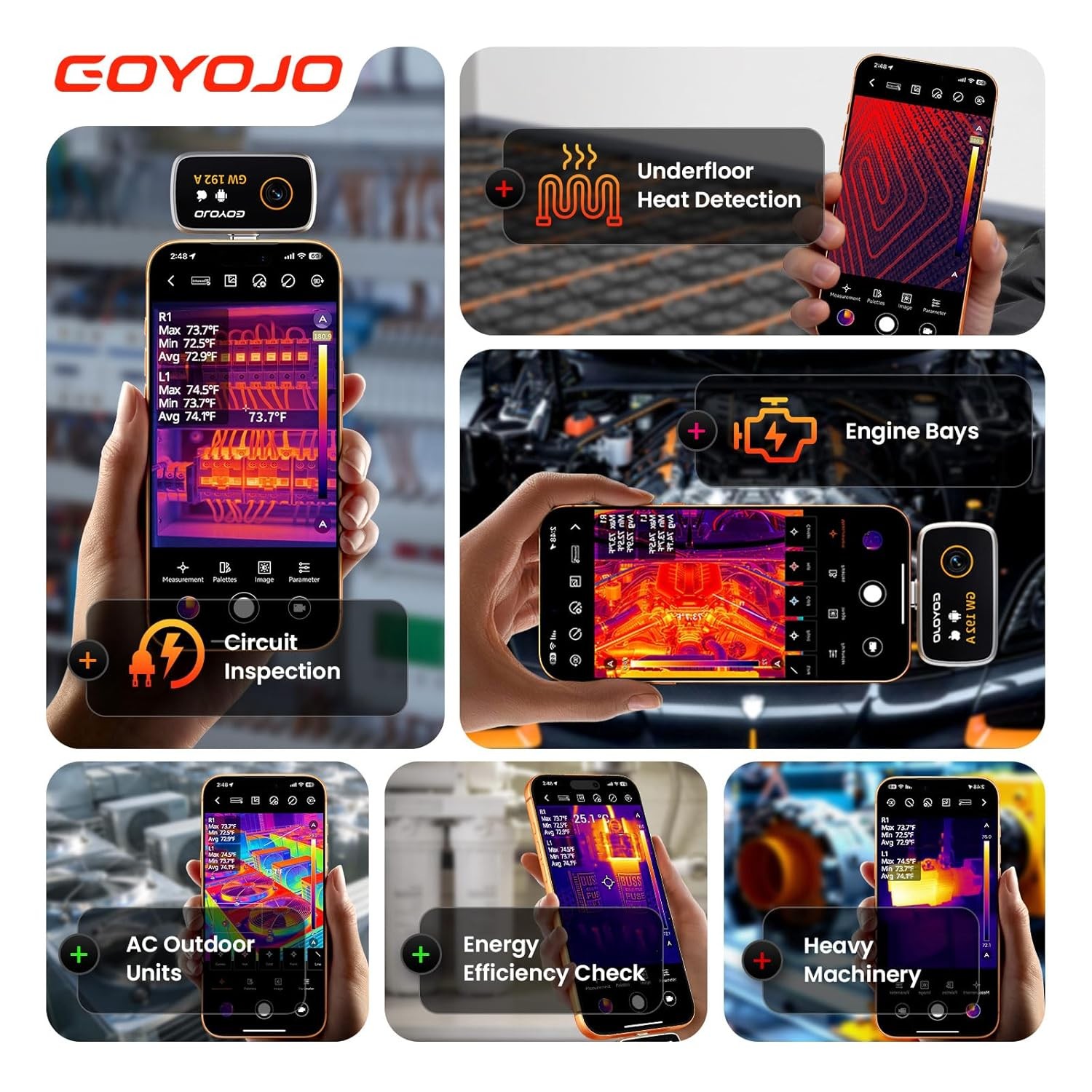 GOYOJO Thermal Image Camera IR Resolution 512×384 Infrared Camera for Android