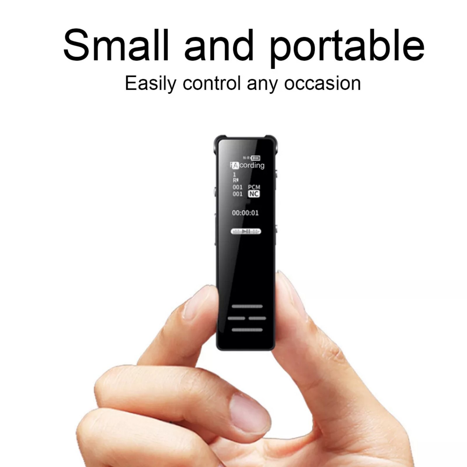 128GB Voice Recorder with OLED Screen – HD Voice Activated Recorder & MP3 Player