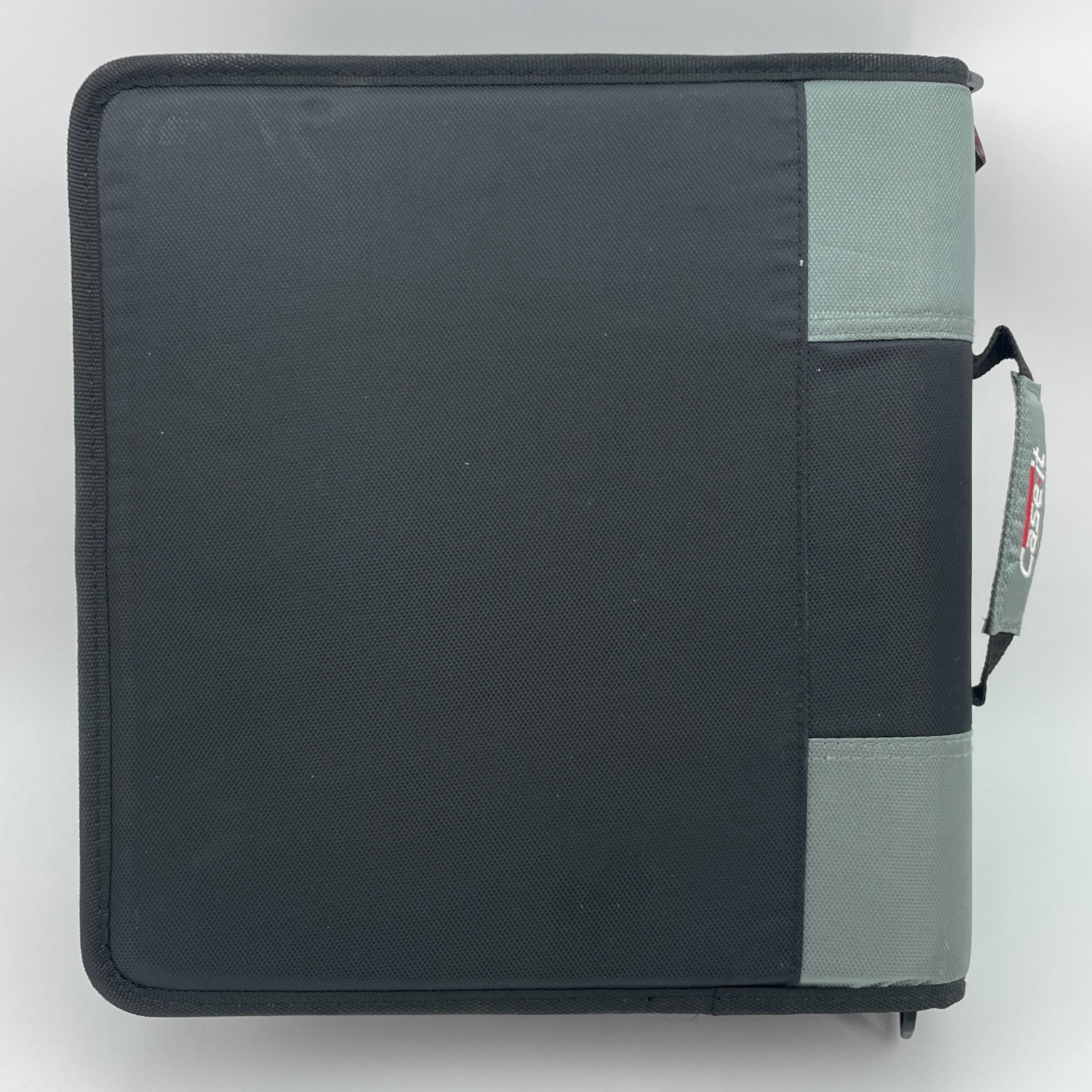CASE IT Dual 2.0 4in Zipper Binder Black Gray Dual Ring Organizer NEW