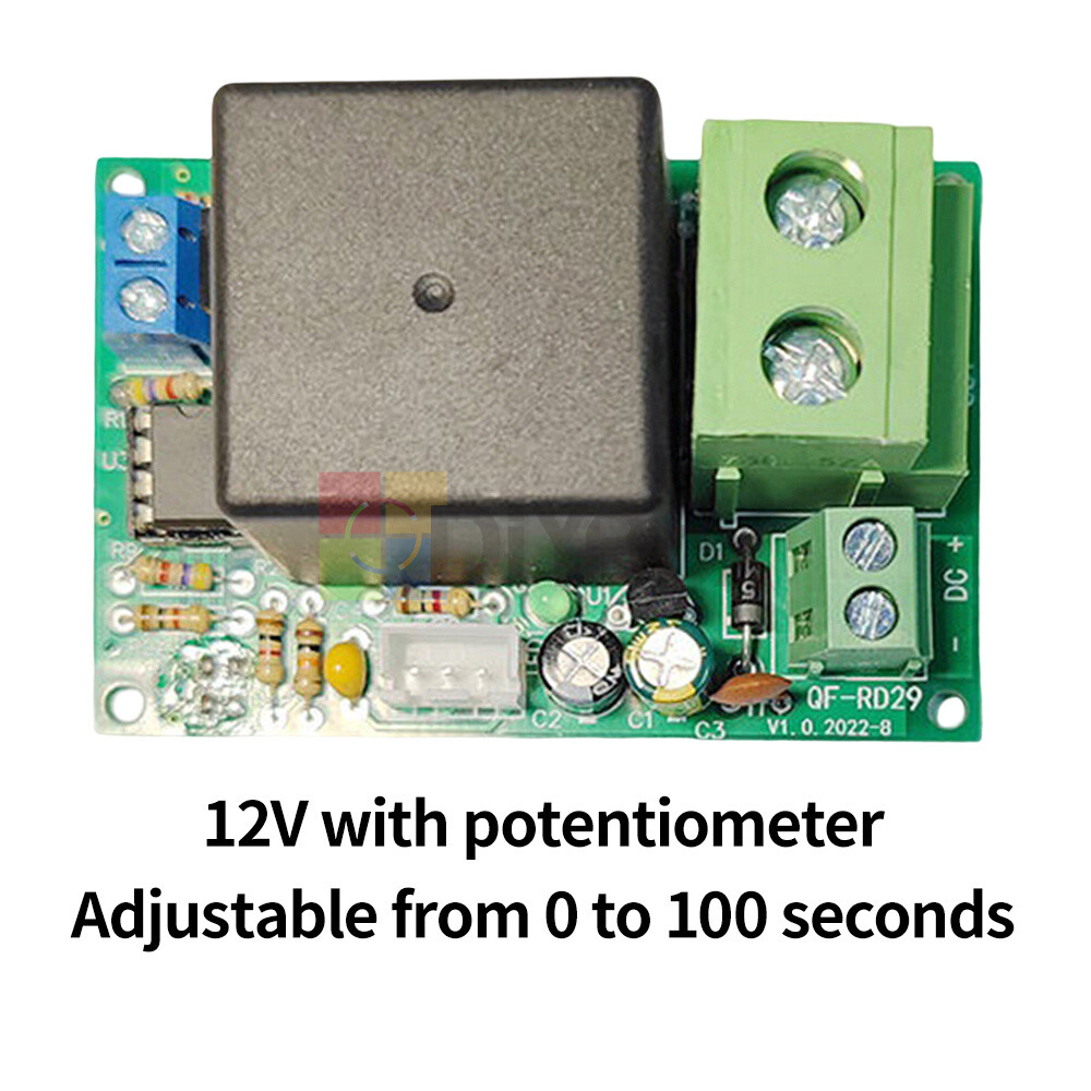 DC 12/24V Time Relay Module Trigger Timer Switch Module with Potentiometer 80A
