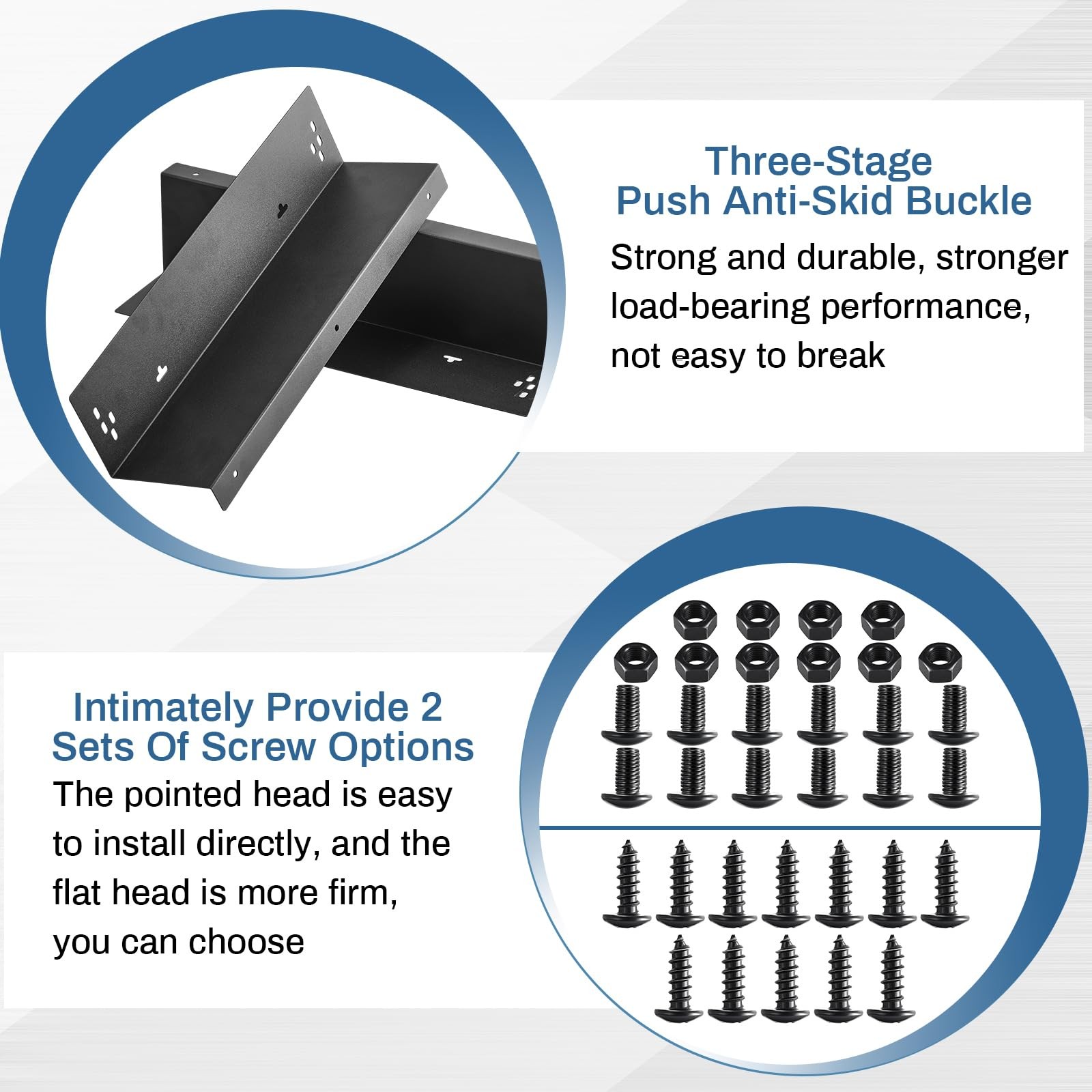 2 PCS 16.14″x3.94″x3.35″ Cash Drawer Under Counter Mount Bracket Heavy Steel