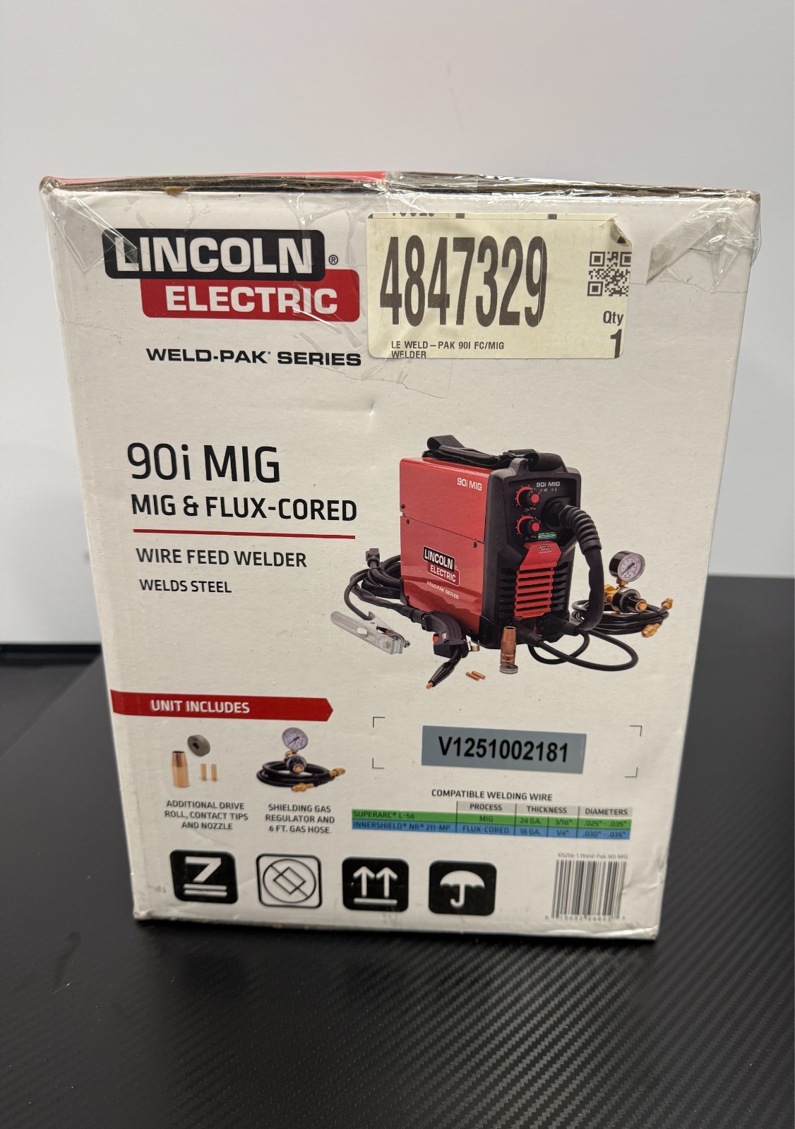 Lincoln Electric WELD-PAK 90i MIG Flux-Cored Wire Feeder Welder K5256-1
