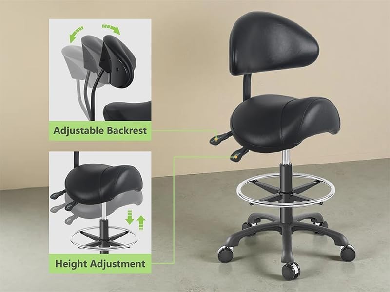 Oversized Ergonomic Drafting Chair with Backrest & Footrest – 400 lbs Capacity
