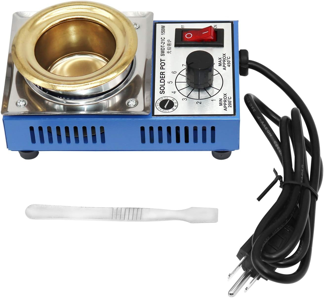 50Mm 110V 150W Lead-Free Solder Pot with 500G Capactity & BGA Solder Paste Scrap