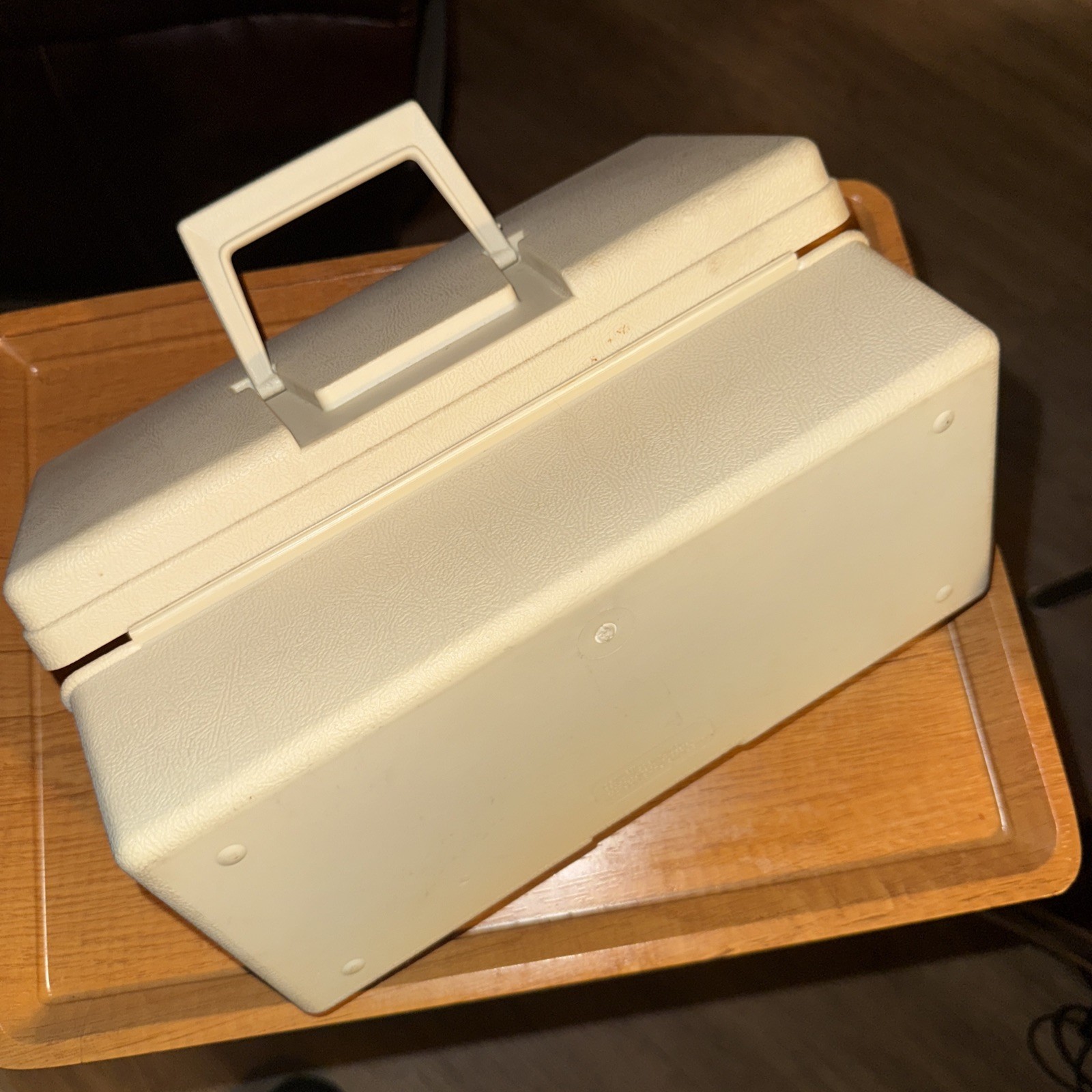 Vintage Sterling Plastics Co. Beige Storage Box 1970’s Made In USA