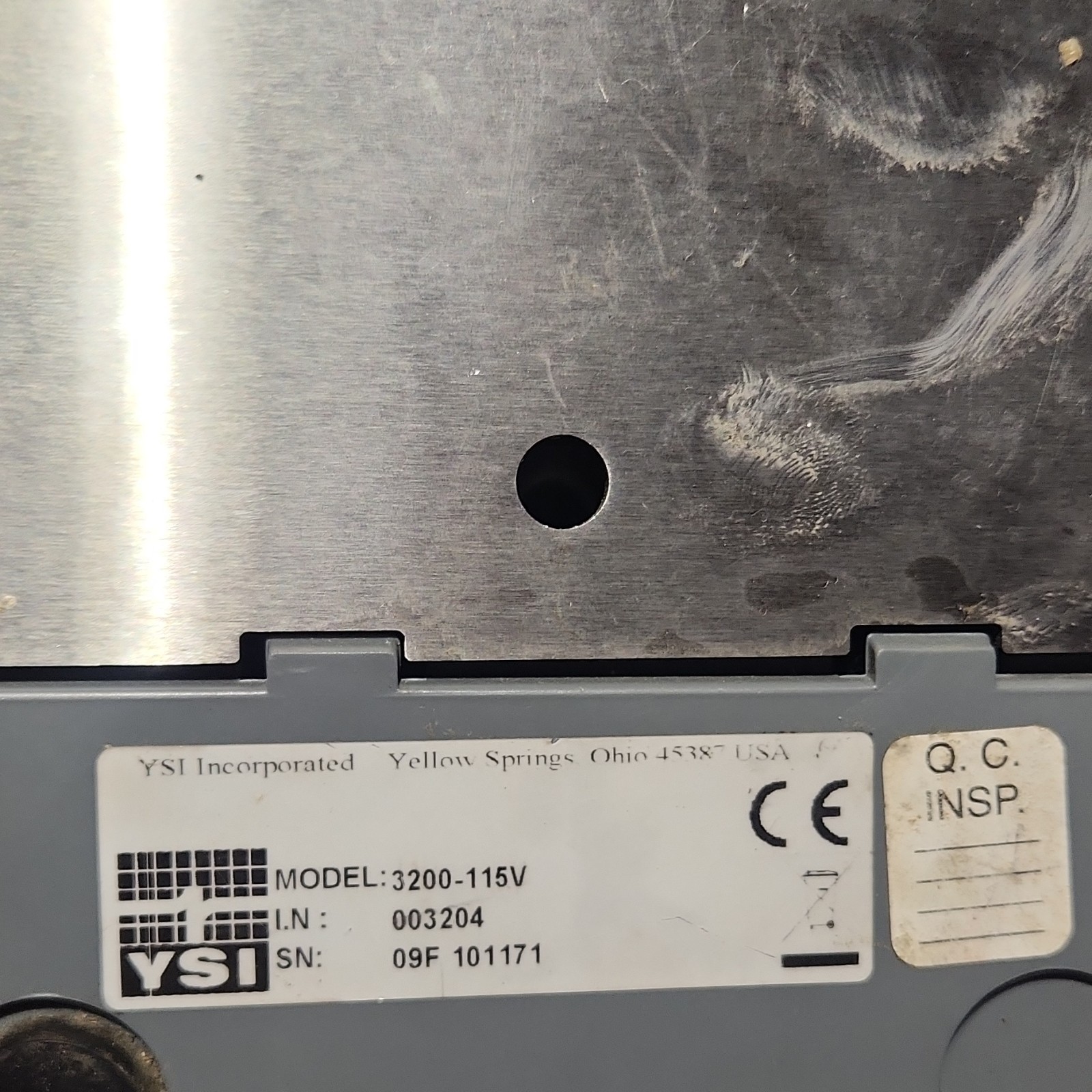 YSI 3200-115V Conductivity Meter Instrument Model 3200-115V SN 09F101171
