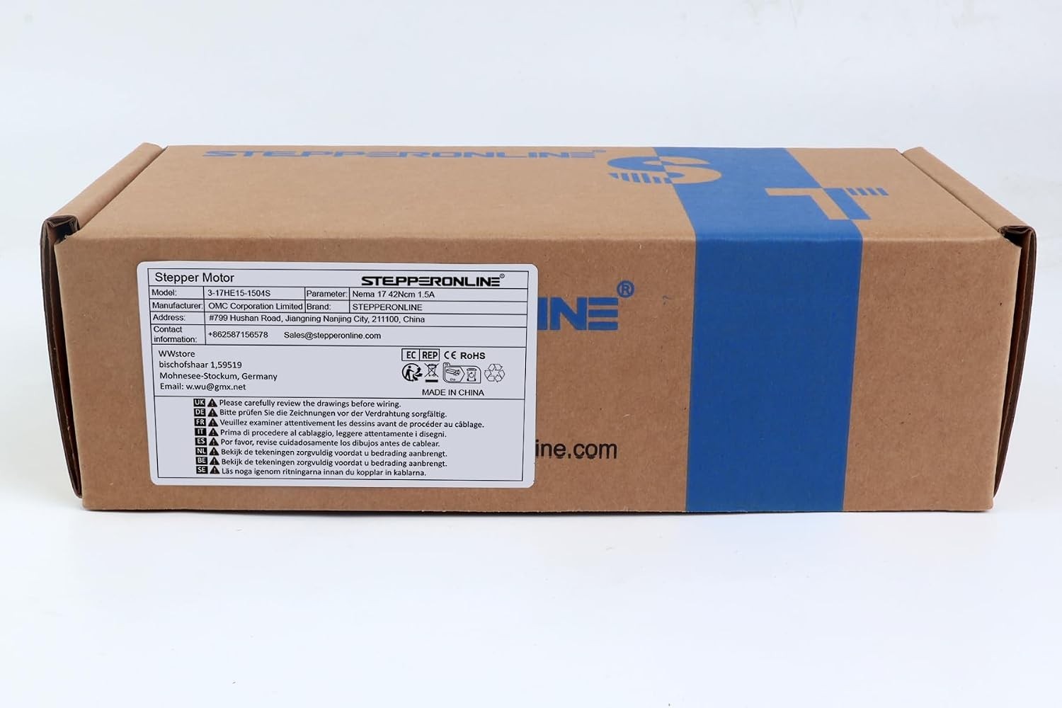 1.8deg 42Ncm Stepper Motor 5-Pack with 1m Cable