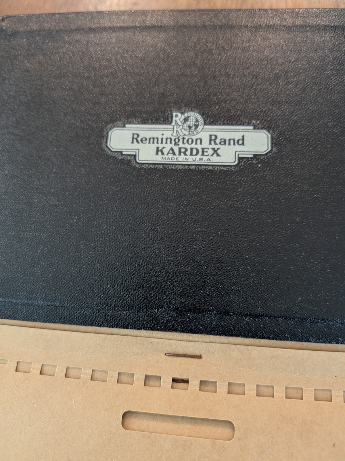 Vintage Black Remington Rand Kardex Visible Record File / Folding Record Book