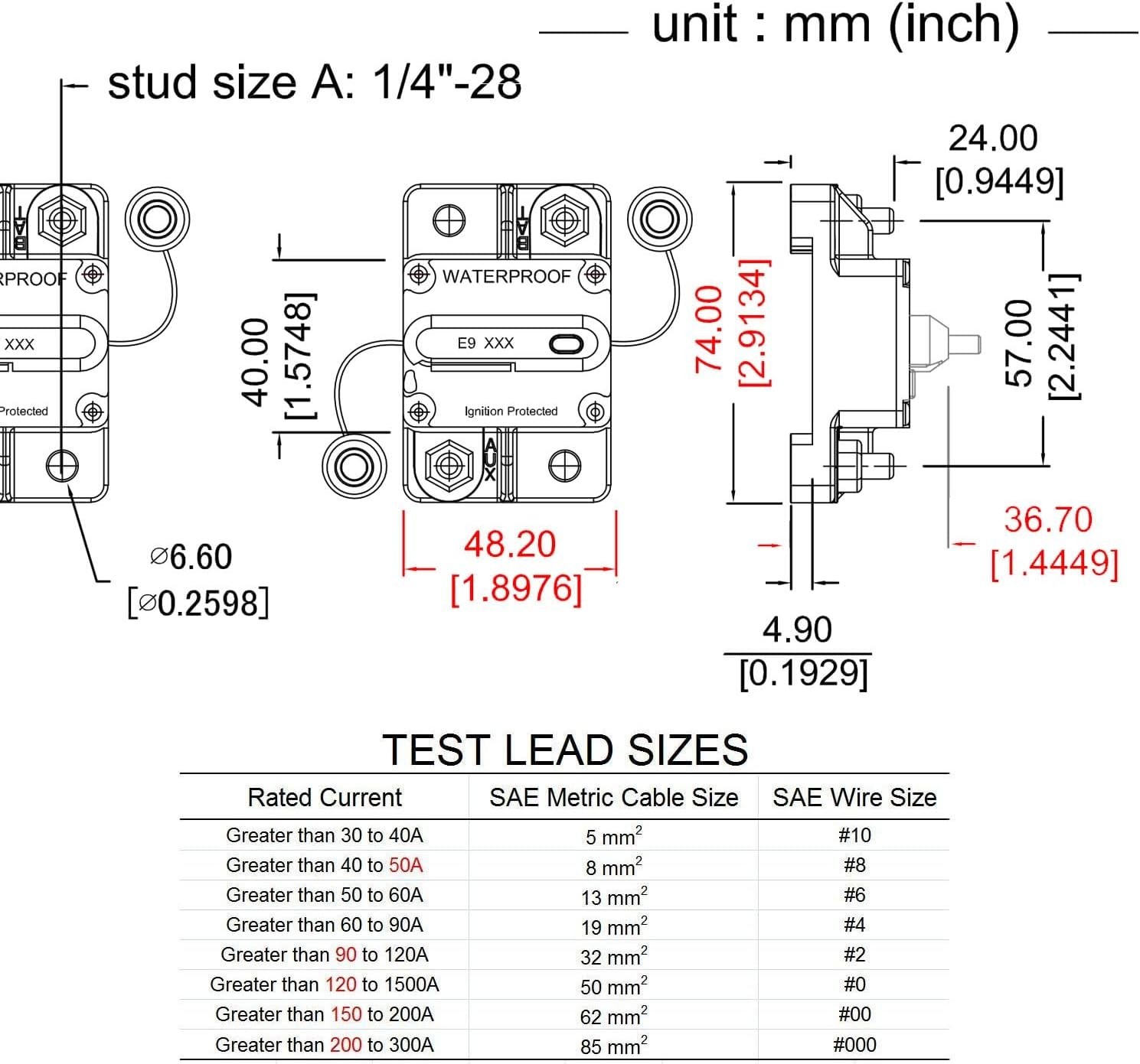 -Rated 30A Circuit Breaker – Compact and Waterproof for Automotive & Marine
