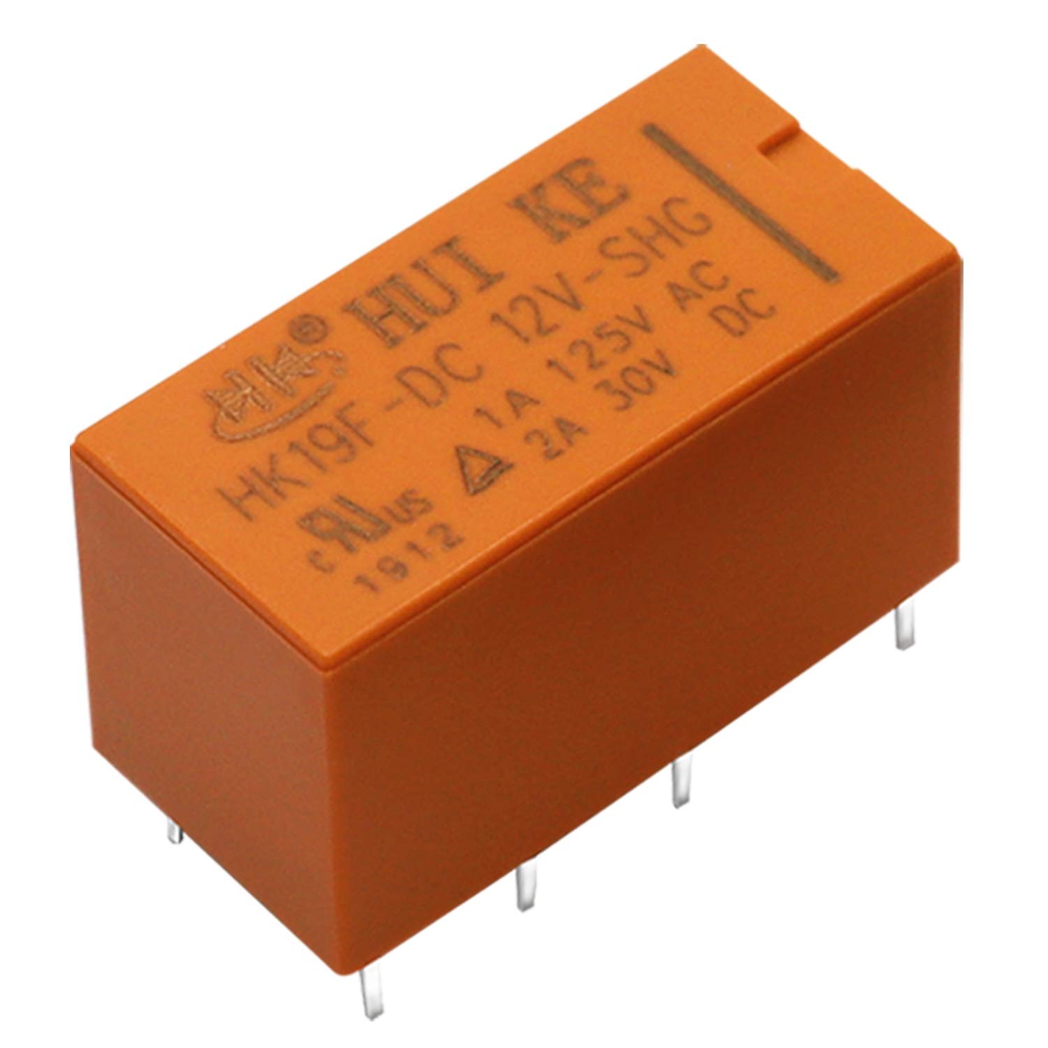 6pcs Coil DPDT PCB Power Relay DC 12V 8 Pins Mini Power Relay HK19F-8P-12V
