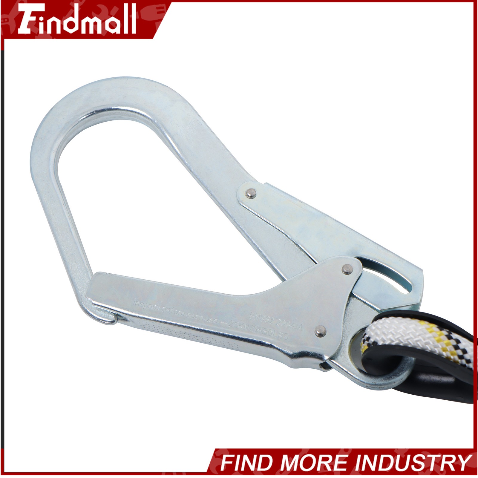 Findmall Full Body Roofing Harness Fall Protection Kit W/Shock Absorbing Lanyard