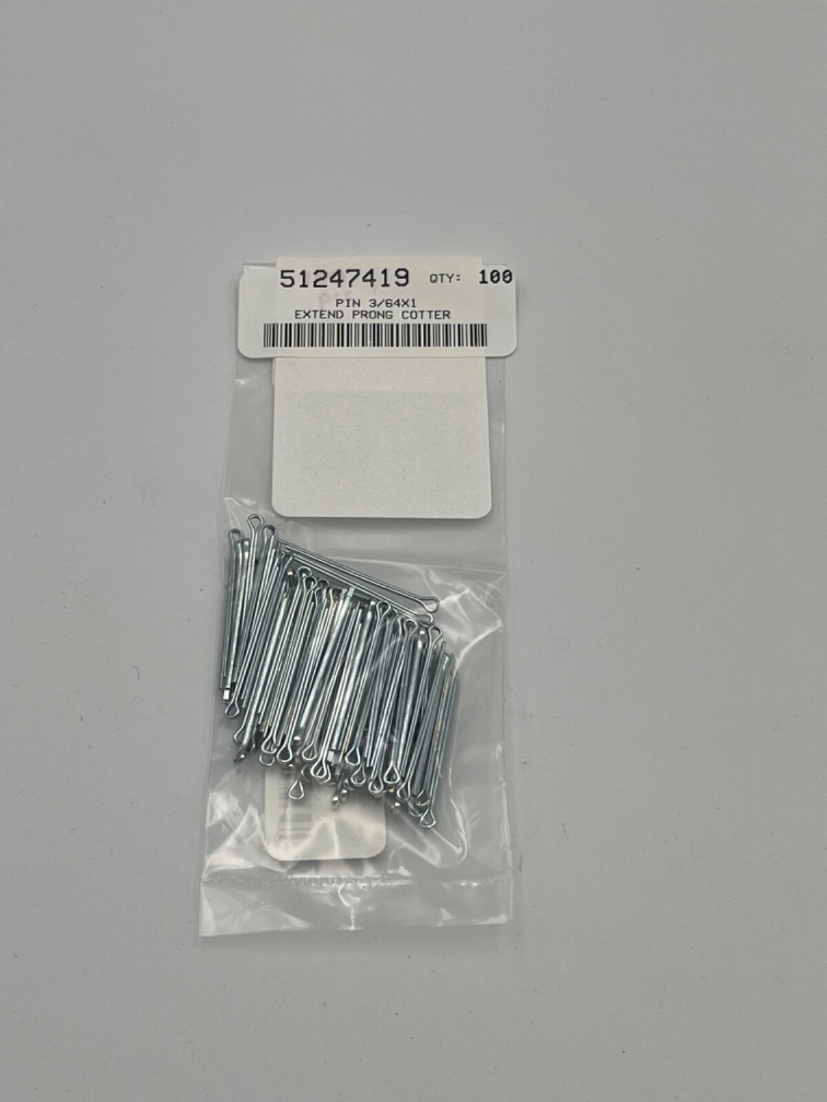 VALUE COLLECTION 3/64″ Diam x 1″ Long Extended Prong Cotter Pin C672208 QTY 100