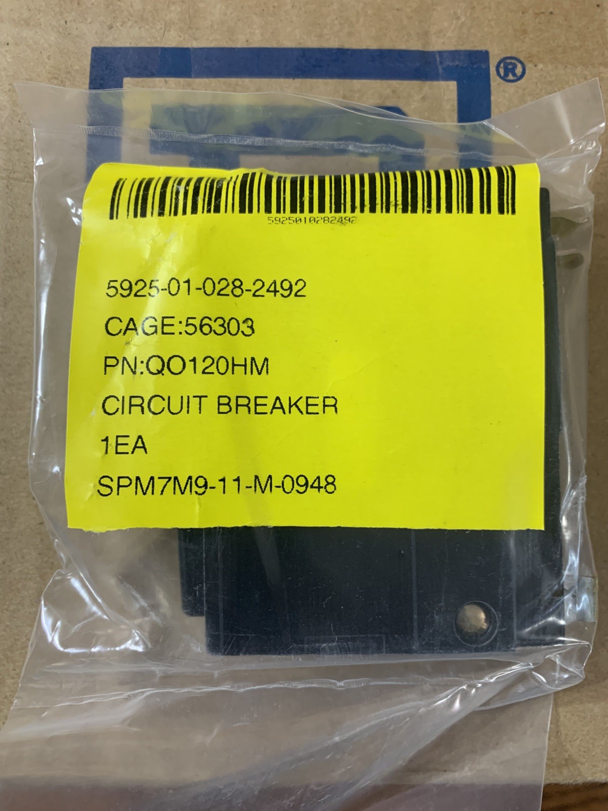 Box 100 NEW Square D QO120HM 20A Circuit Breakers Single Pole 20 Amp QO Series