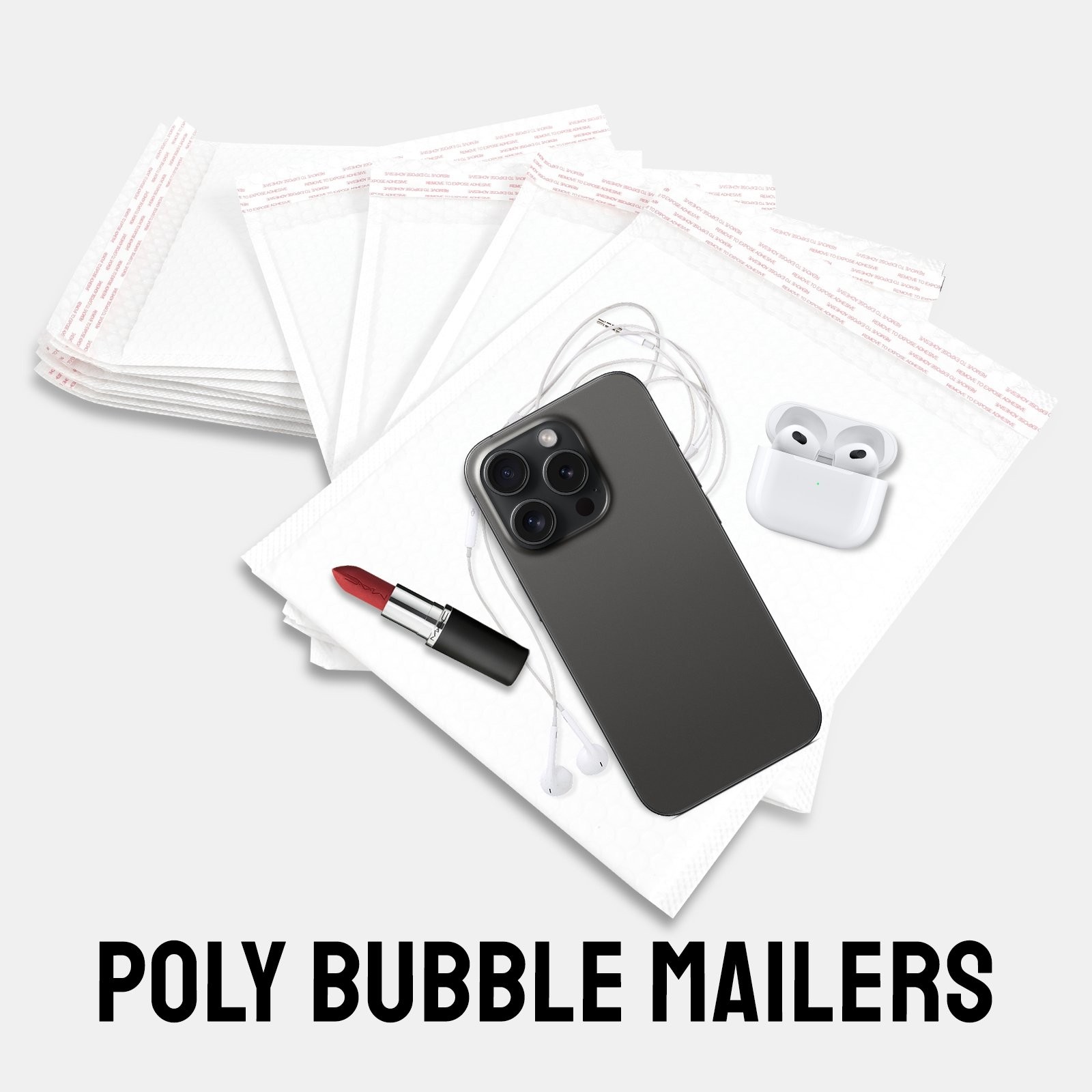 White 7″x9″ / 9.8″x11.8″ / 7.8″ x9.8″ Poly Padded Bubble Mailer Envelope