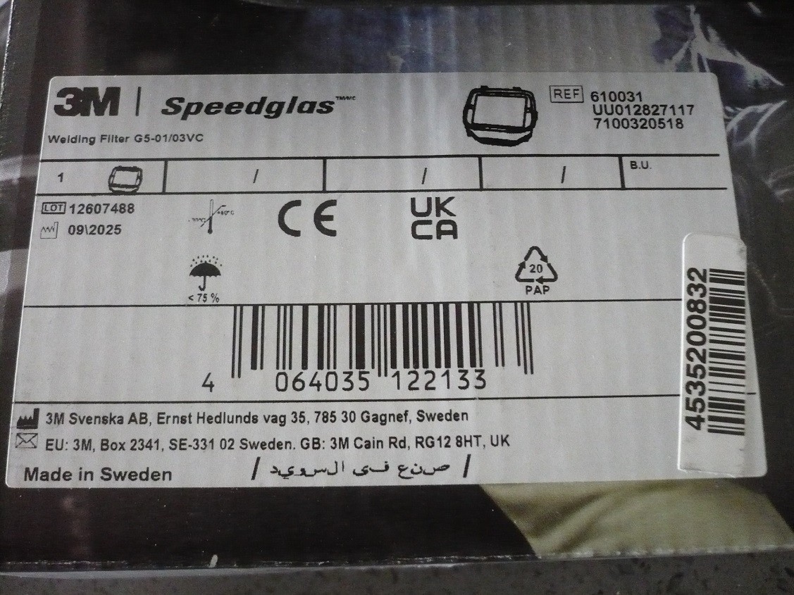 3M Speedglas G5-01/03VC Auto-Darkening Welding Filter, Speedglass 46-0000-30iVC