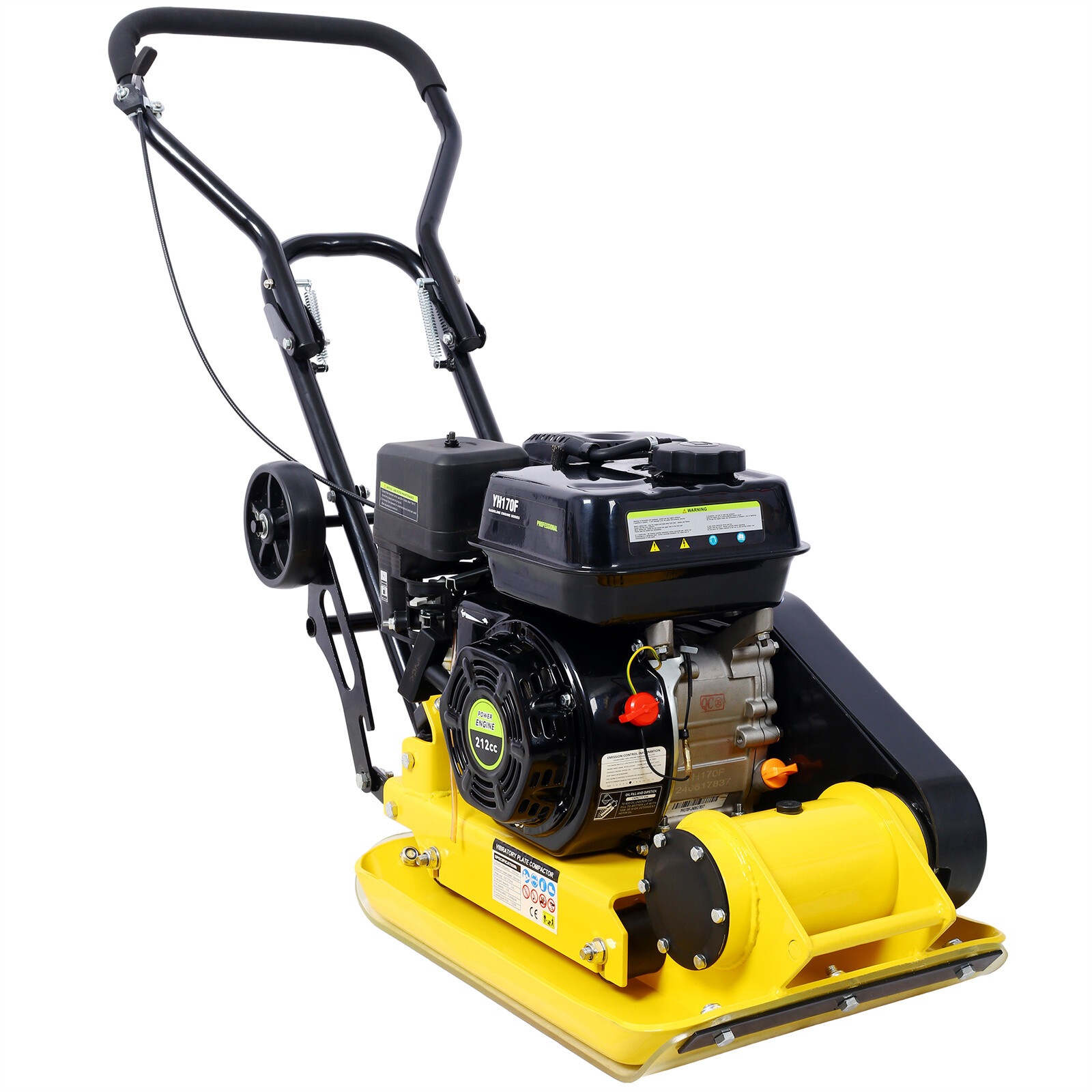 Plate Compactor Plate Tamper 7HP Walk-Behind Rammer 4-Stroke Gasoline Engine