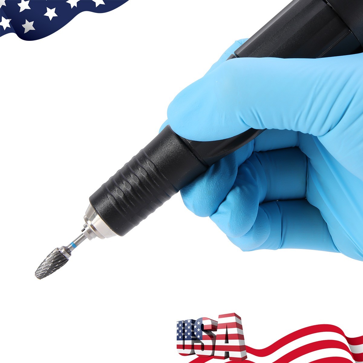 AZDENT 10Pcs Dental Lab Polishing Bur Drills Tungsten Steel Carbide Burs 2.35MM