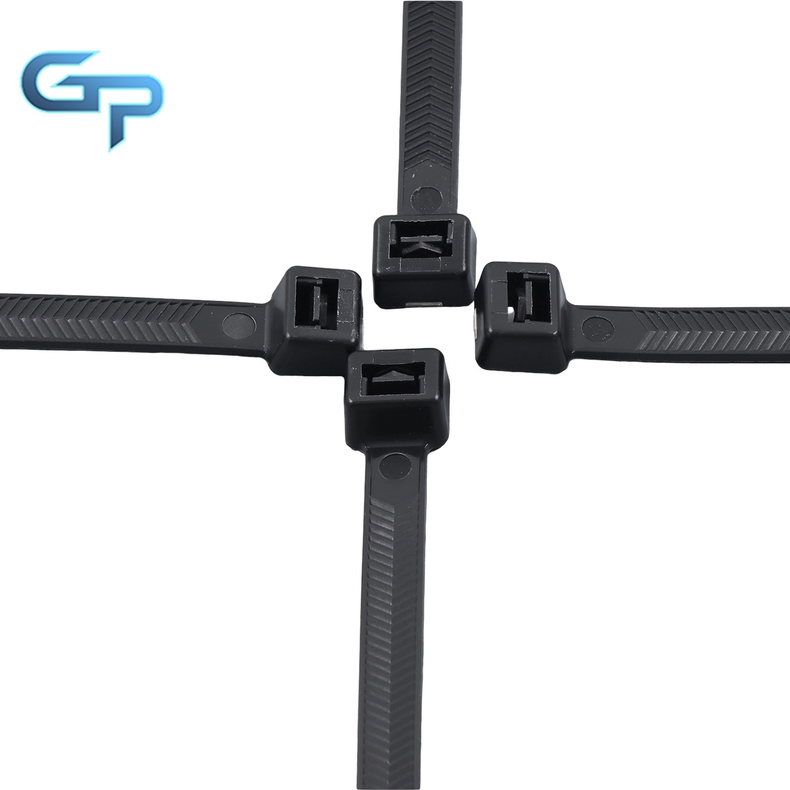 Heavy Duty Zip Ties 12″12″ V-Shaped Toothed 200lb Black White 100pcs Wide 0.13″