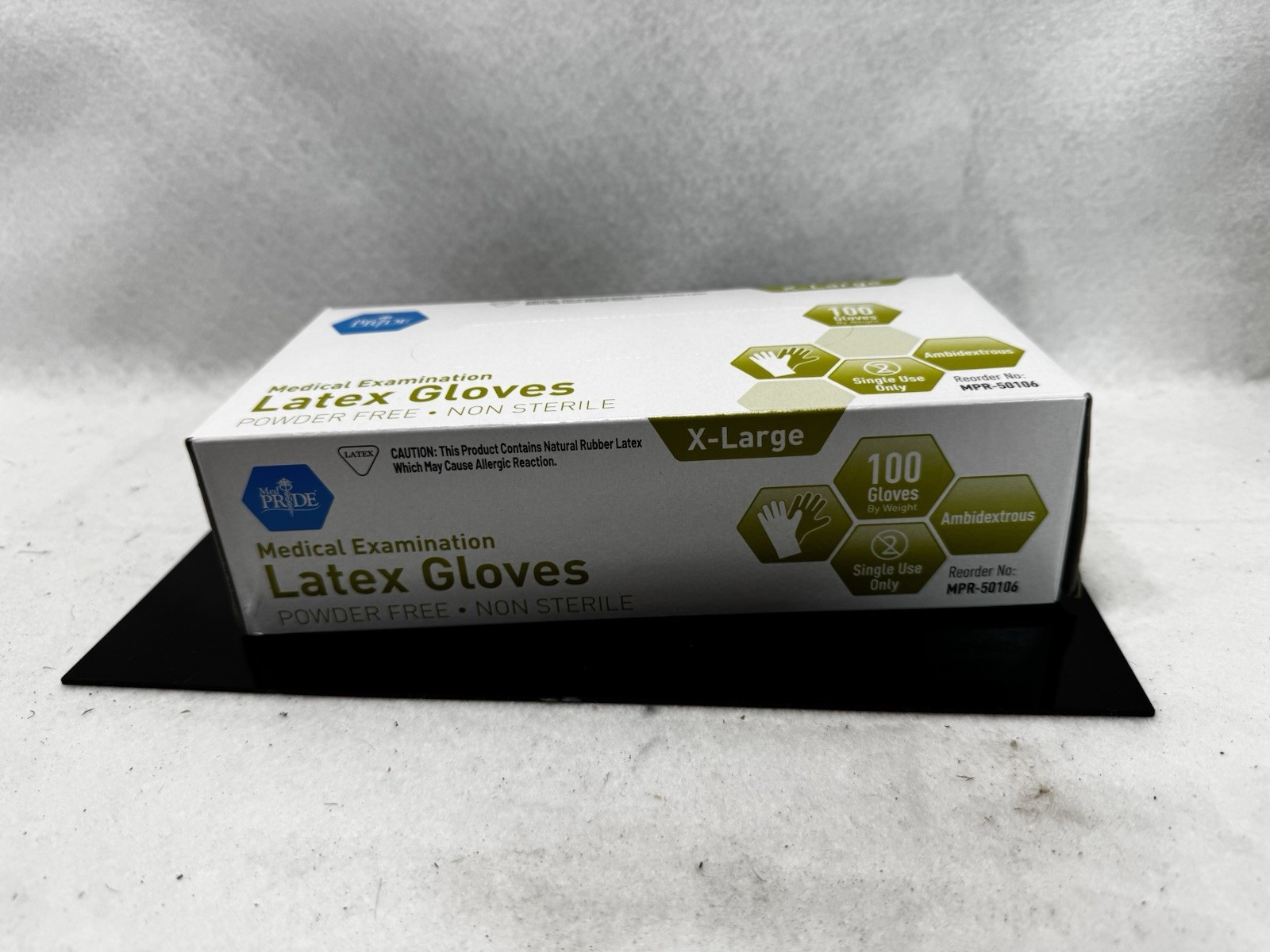 MED PRIDE Medical Latex Examination Gloves (X-Large, 100-Count) Ultra-Strong 5 m