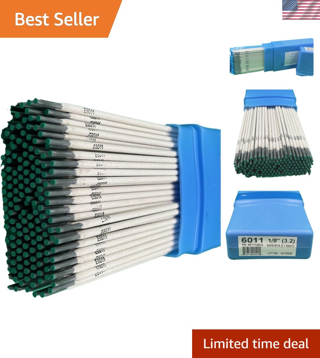 E6011 Stick Welding Rods 1/8″ – 5lbs for Superior Arc Stability & Penetration
