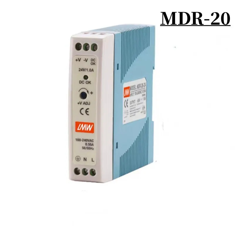 48V/24V/12V/5V Power Supply DIN Rail Power Supply Switch MDR-100W 20W 40W 60W 10