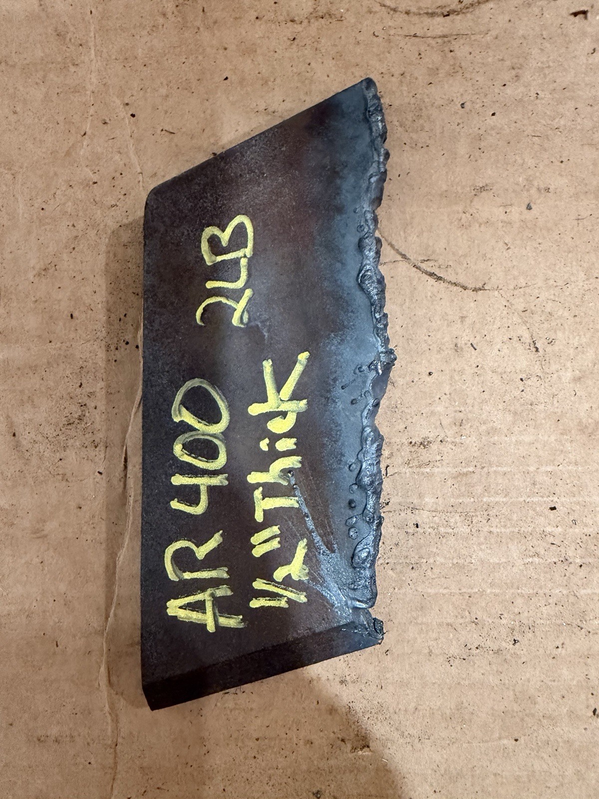 Irregular Piece of Abrasive Resistant Steel Plate – AR400 – 1/2” Thickness