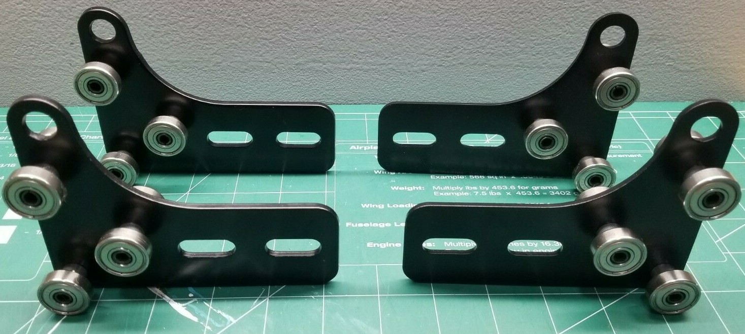4 X trolley. Fits Unistrut 1-5/8. DIY trailer bed lift. USA made.