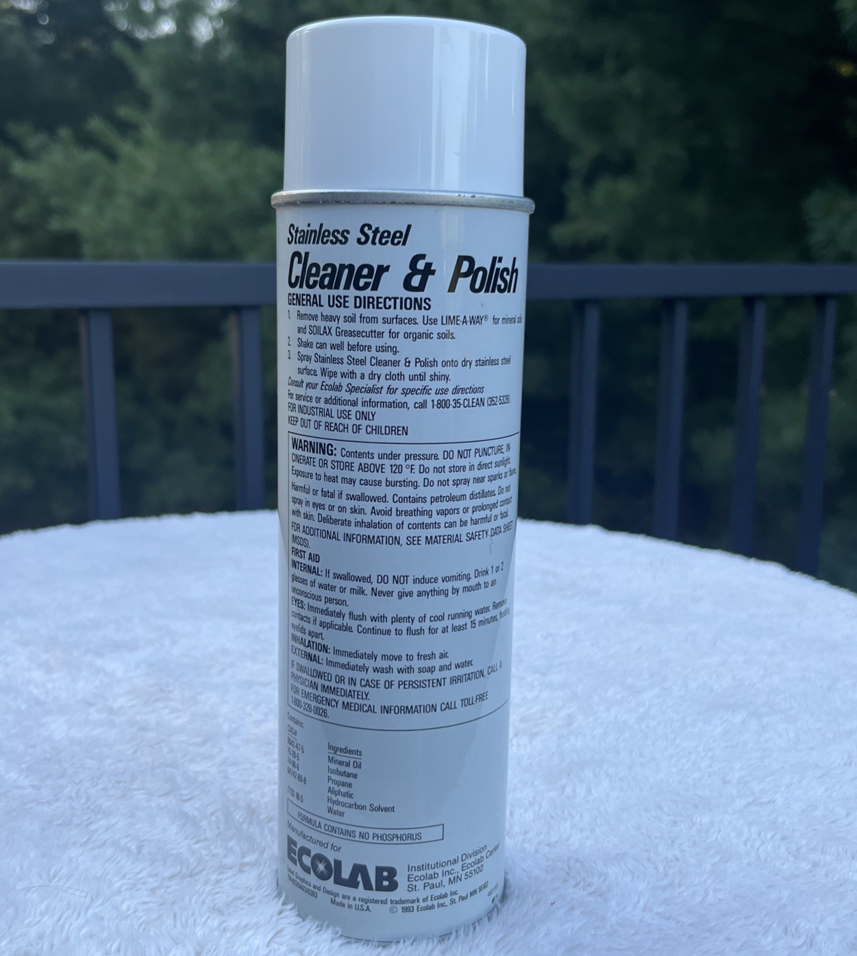 Ecolab Stainless Steel Cleaner & Polish 17 oz Commercial Aerosol Spray Can