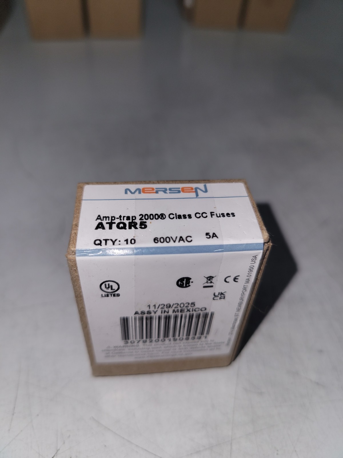 Box Of 10 New Ferraz Shawmut ATQR-5 5A 600V Time-Delay Fuse