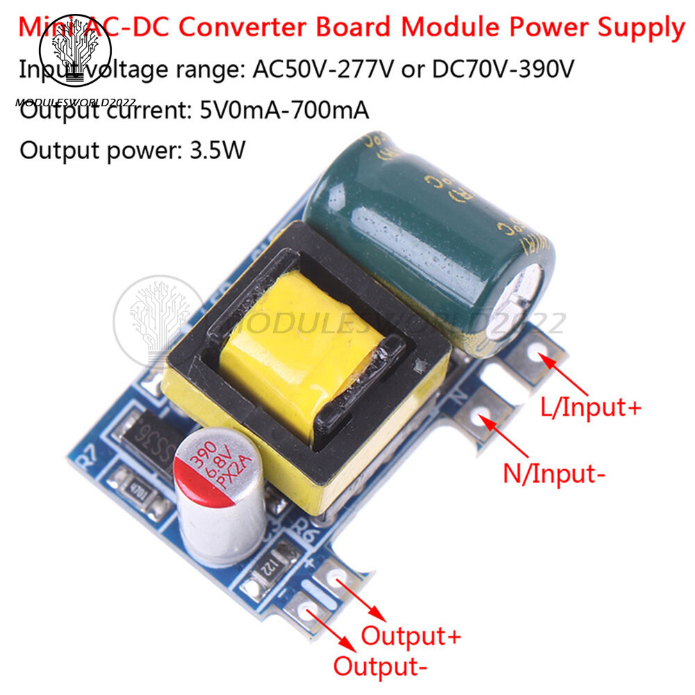 10PCS Mini AC-DC 110V 120V 220V 230V To 5V Converter Board Module Power Supply