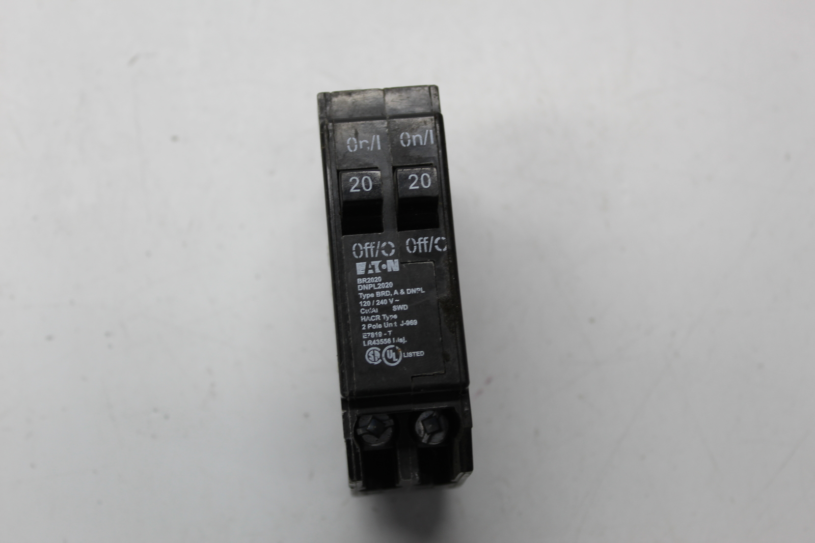 EATON BR2020DNPL2020 BREAKER 1POLE 20/20AMP NSNP