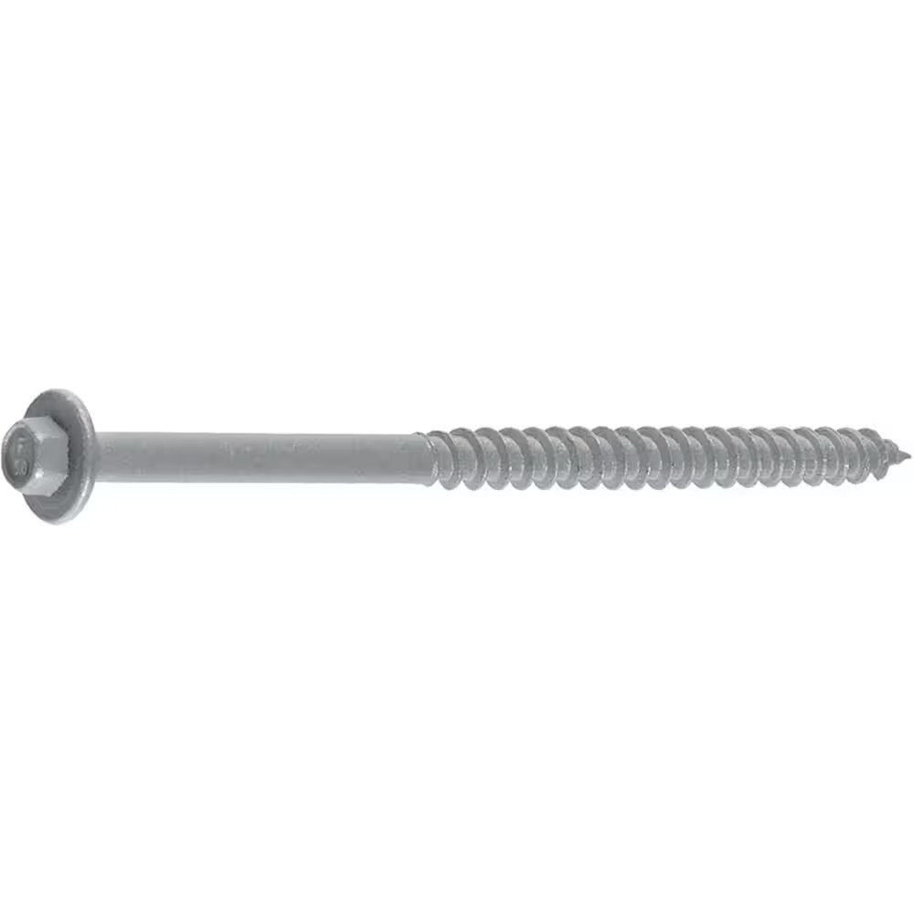 Ledgerlok Structural Ledger Board Screws – 5 Inch Wood Screws with Hex Head – Gr