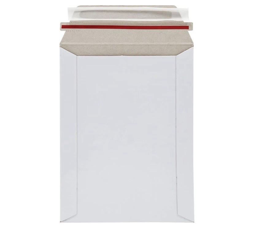 10 – 6”x8” White Rigid Stay Flat Heavy Duty Self-Seal Cardboard Envelope Mailers