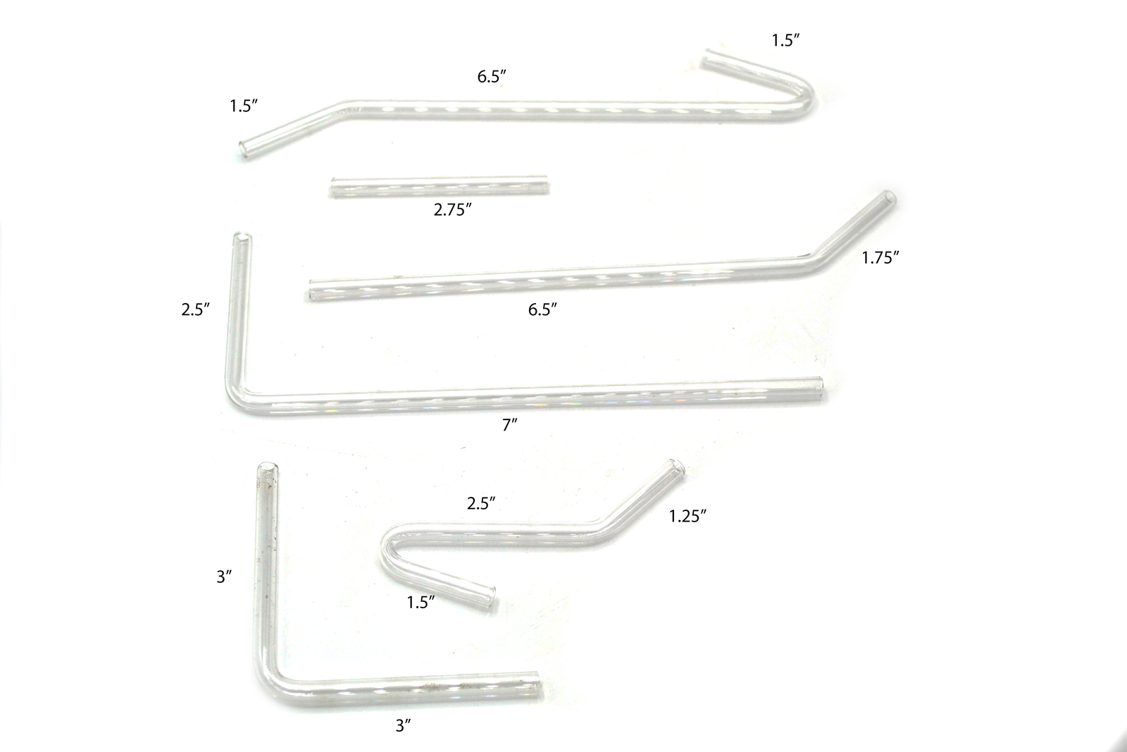 Glass Delivery Tubes – Set of 6 – Borosilicate – Eisco Labs