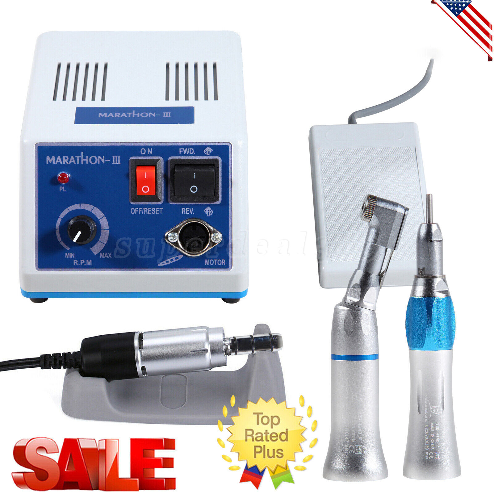Electric Micromotor Dental Lab Marathon 35K RPM Polishing/Low Speed Handpiece OR