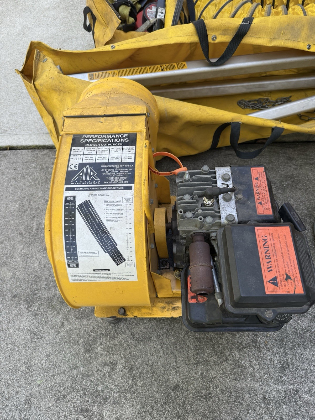 Complete PPE Retractable Confined Space System with Tripod W/ Gas Blower, Extras