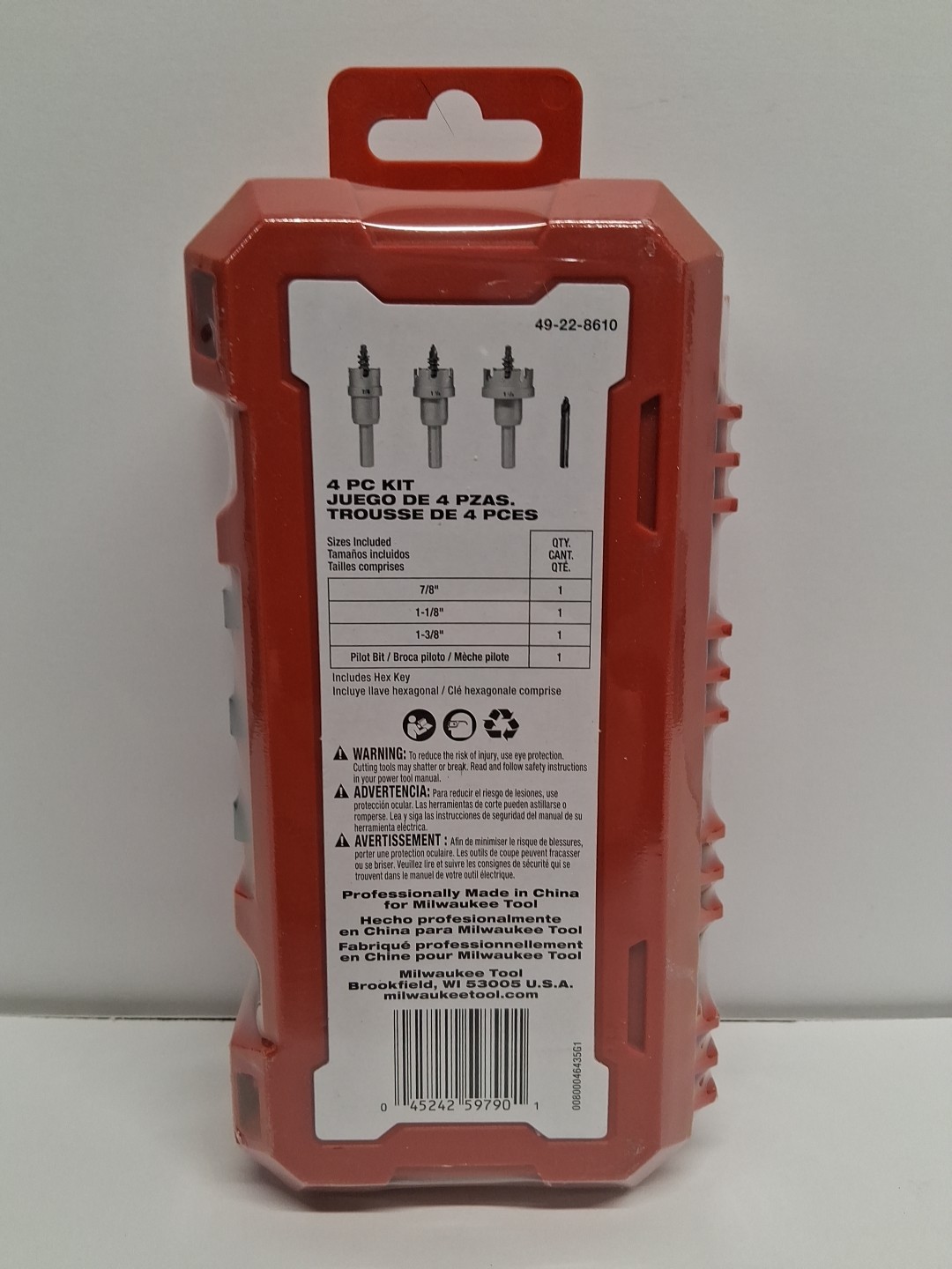 MILWAUKEE 49-22-8610 Carbide Hole Cutter Kit (4-Piece)