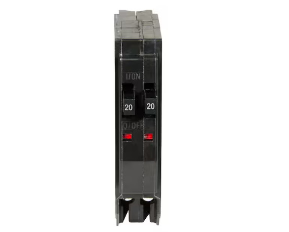 Square D QO2020 QO2020C Twin/Tandem 20/20A 2 Single Poles Breaker