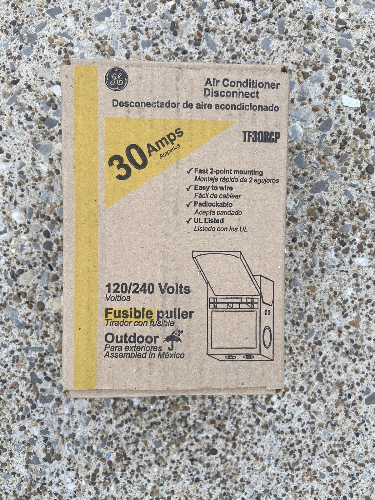 GE 30-Amp 120/240-Volt Fused AC Disconnect TF30RCP