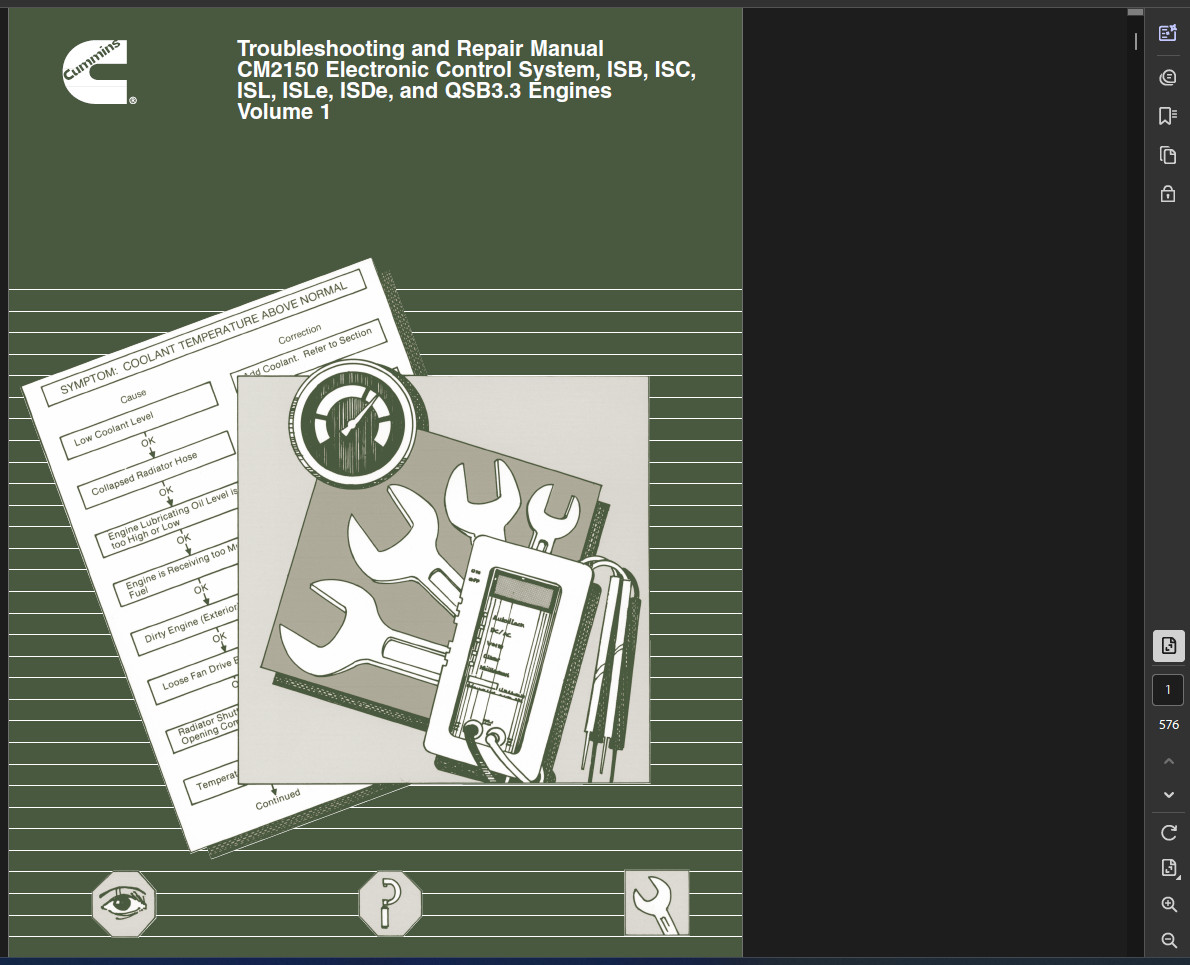 CUMMINS ENGINE ISB SERIES ISB5.9 MAINTENANCE REPAIR SERVICE MANUAL PDF ON USB