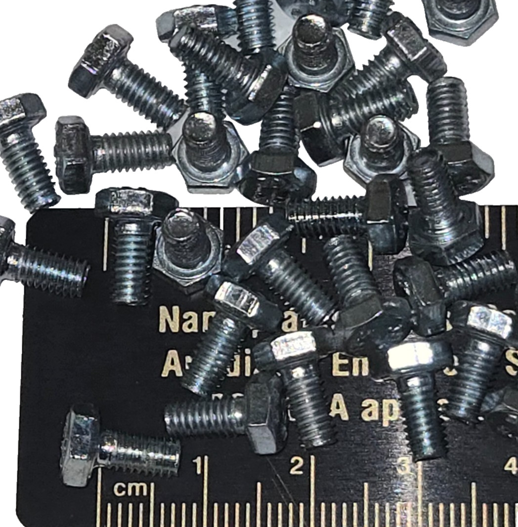 m4-.7 x 8mm long, hex head cap screw, grade 8.8, zinc plated steel