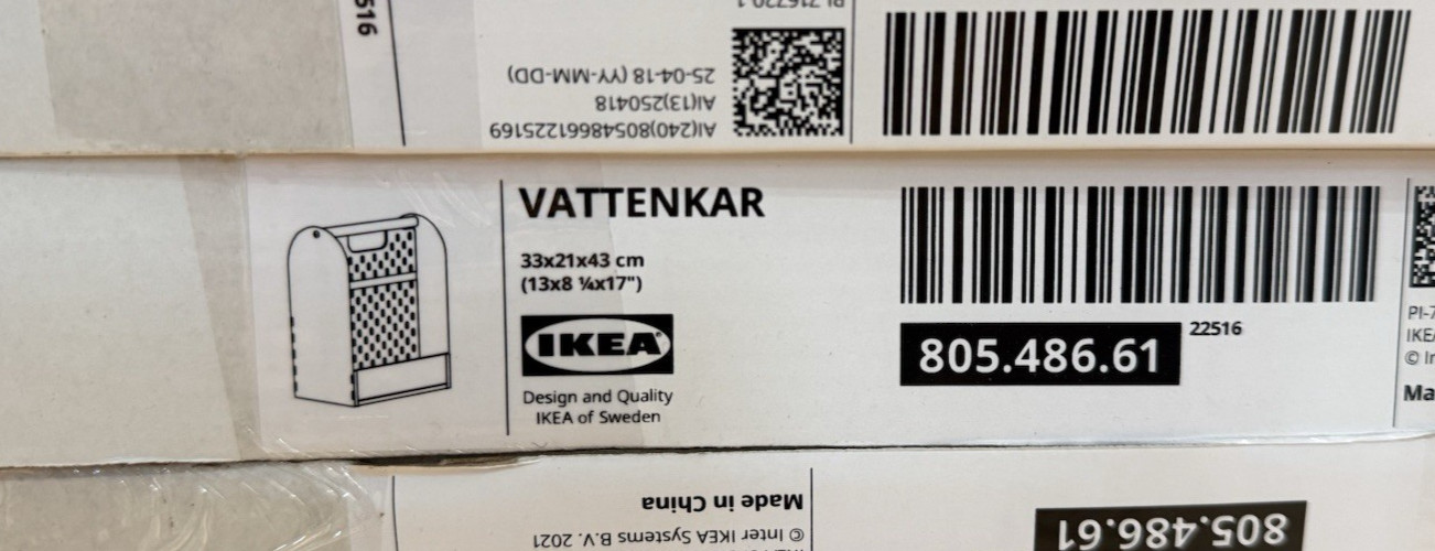 IKEA VATTENKAR Desk Organizer, White, 13”x8 ¼”x17″ New 805.486.61