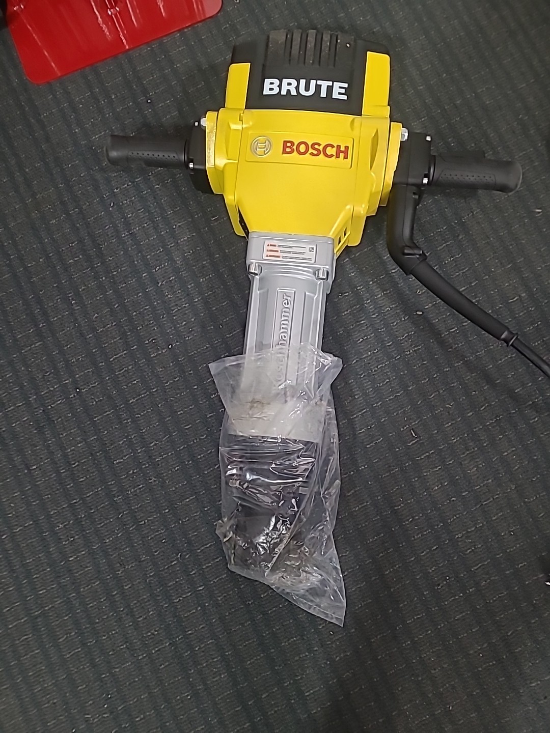 BRUTE by Bosch GSH 27V Demo Breaker Hammer w/T1757 Hand Truck and 2 Bits