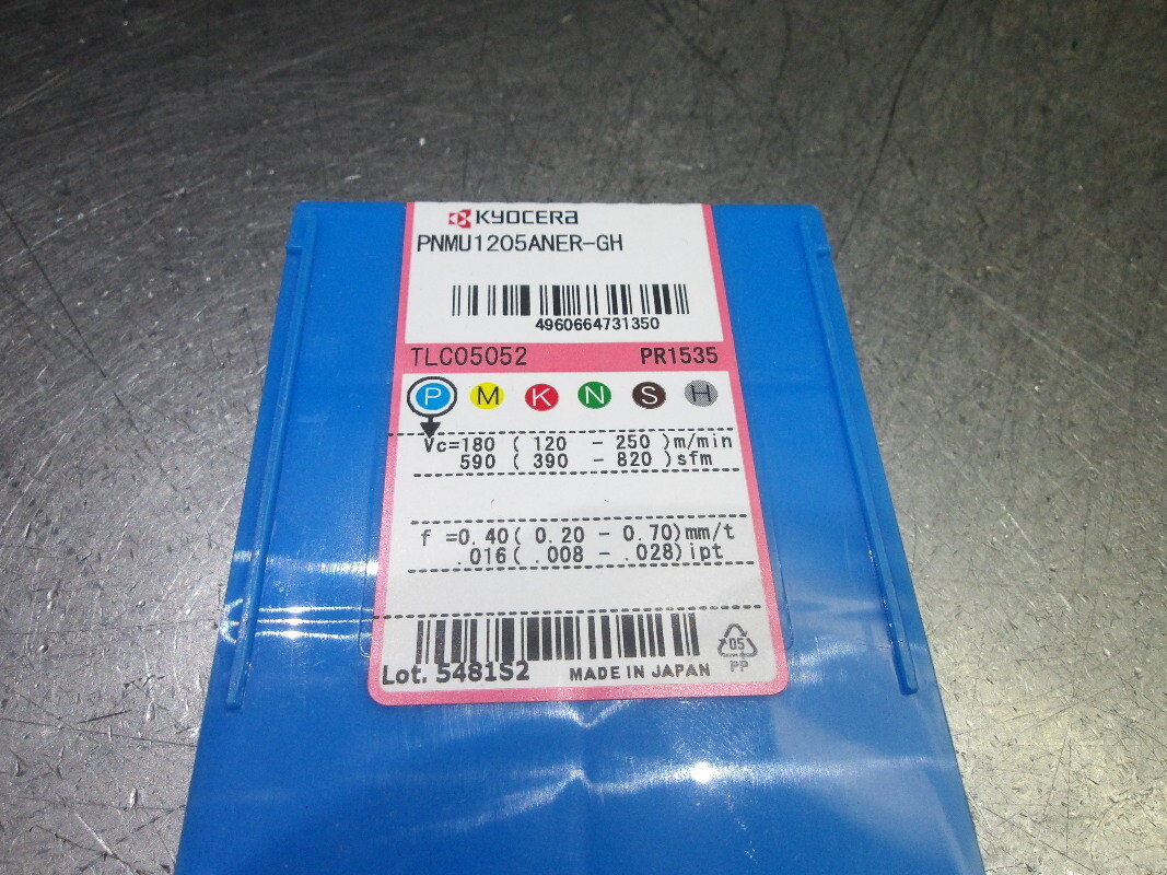 Kyocera Ceratip Carbide Milling Inserts QTY10 PNMU1205ANER-GH PR1535 (LOC3315)