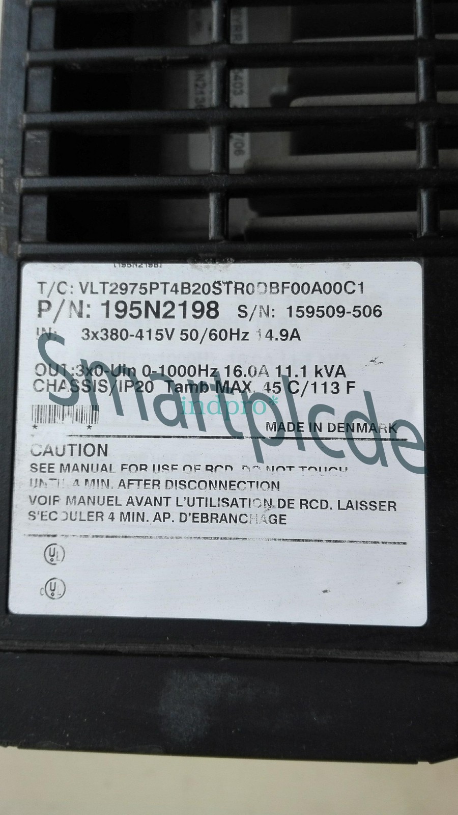 1Pcs VLT2975PT4B20 7.5KW/380V frequency converter, beautiful appearance. Test OK