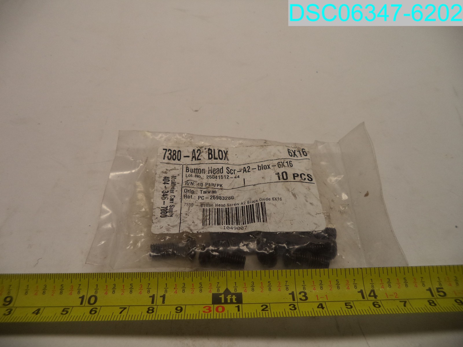 QTY=30(3X10): 7380-A2 BLOX McMaster Carr Button Head Screws A2 6X16 Black Oxide