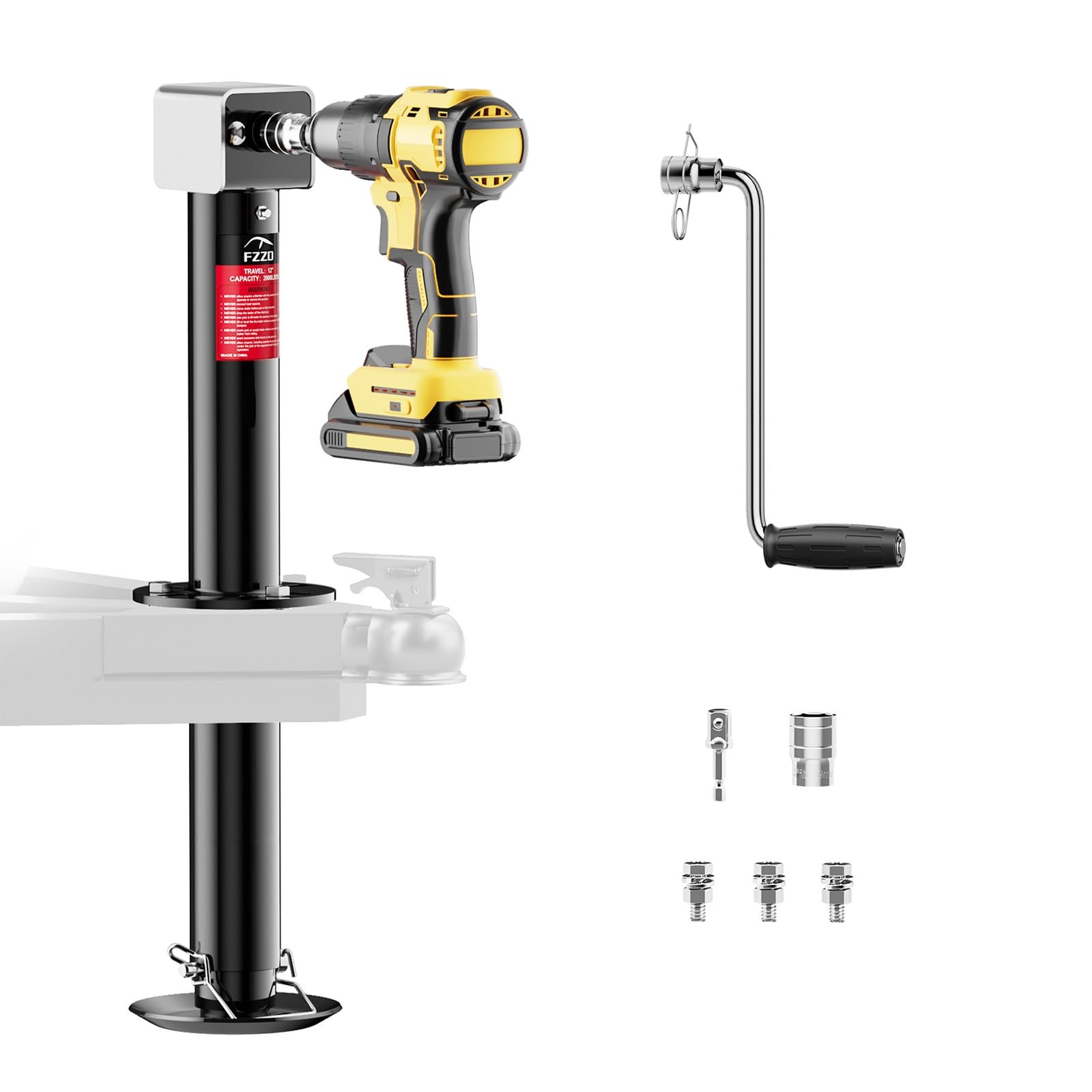 FZZD 5000 lbs 5.3 inches (W) x (L) x 23.2 (H), Black