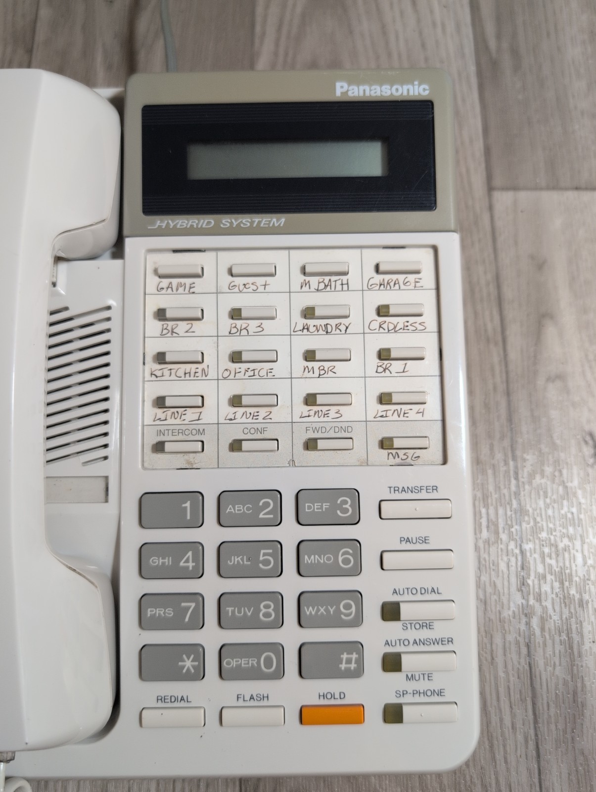 Panasonic KX-T7030 White Digital Corded Phone With 2-Line Backlit LCD Display